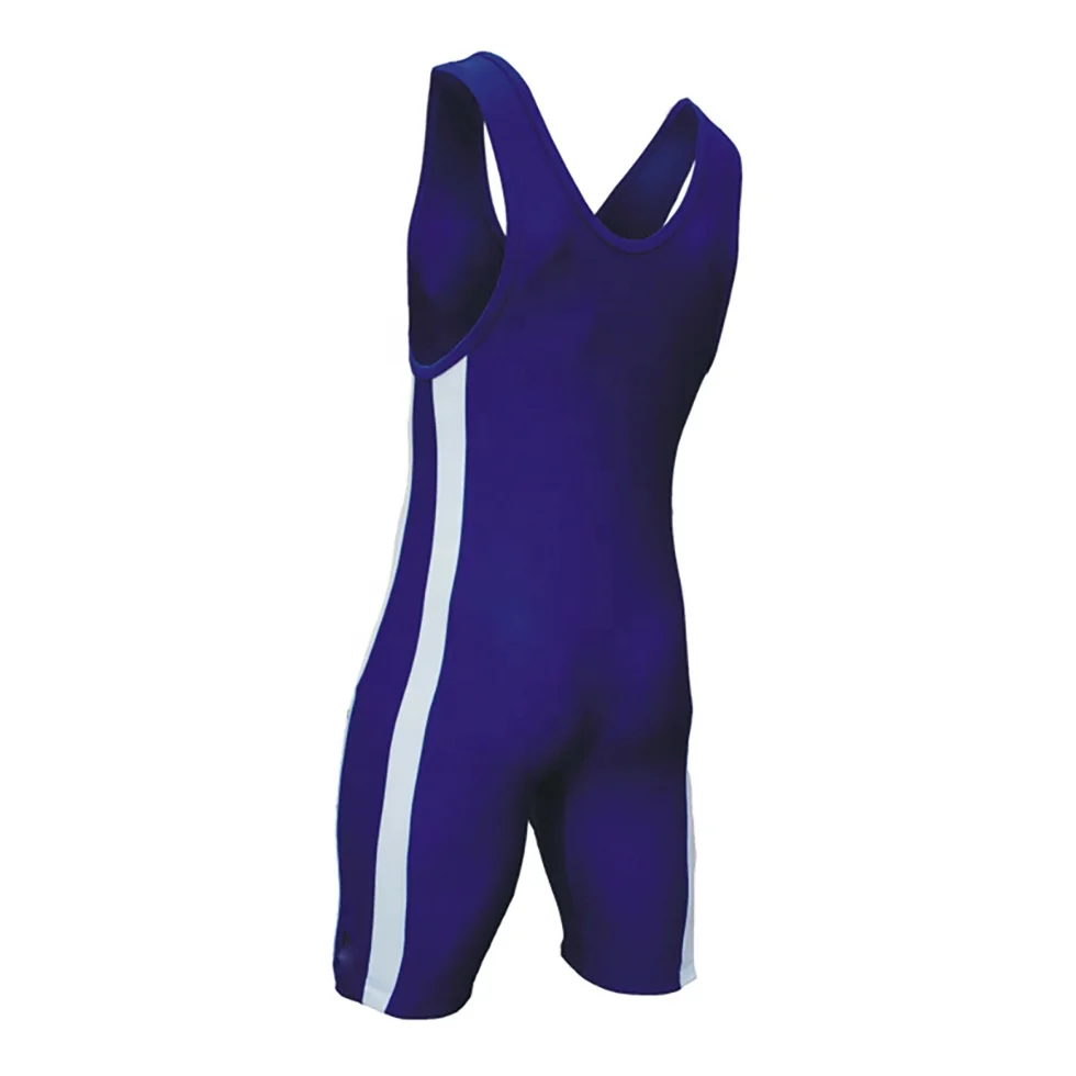 New Custom Design Apparel Wholesale Quality fabric Spandex / Polyester OEM workout singlet with side panel breathable wrestling