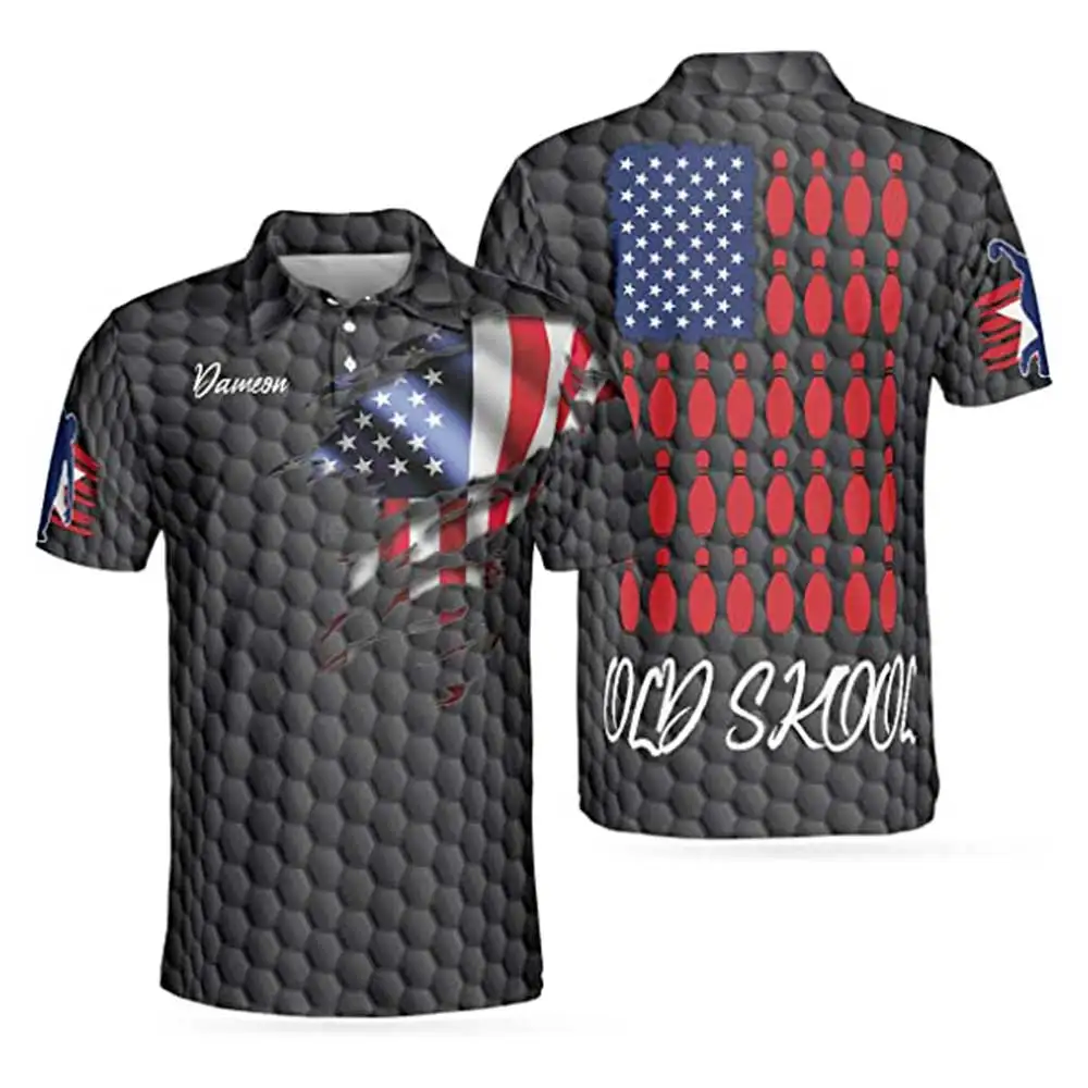 Custom Logo Sublimation Wear Can Put Your Team Logo Name Polo Shirts Bowling Easy Sublimated Fitted Polo T Shirts