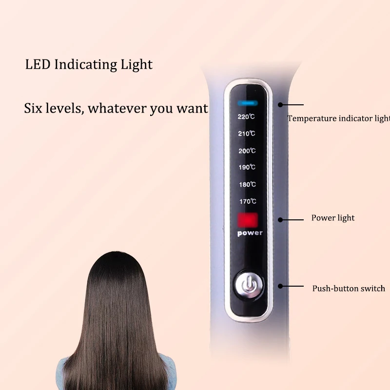 Lisseur Cheveux Vapeur Professional Steam Pod Mini Portable Titanium 480 Degrees Ceramic Flat Iron Curler Hair Straightener