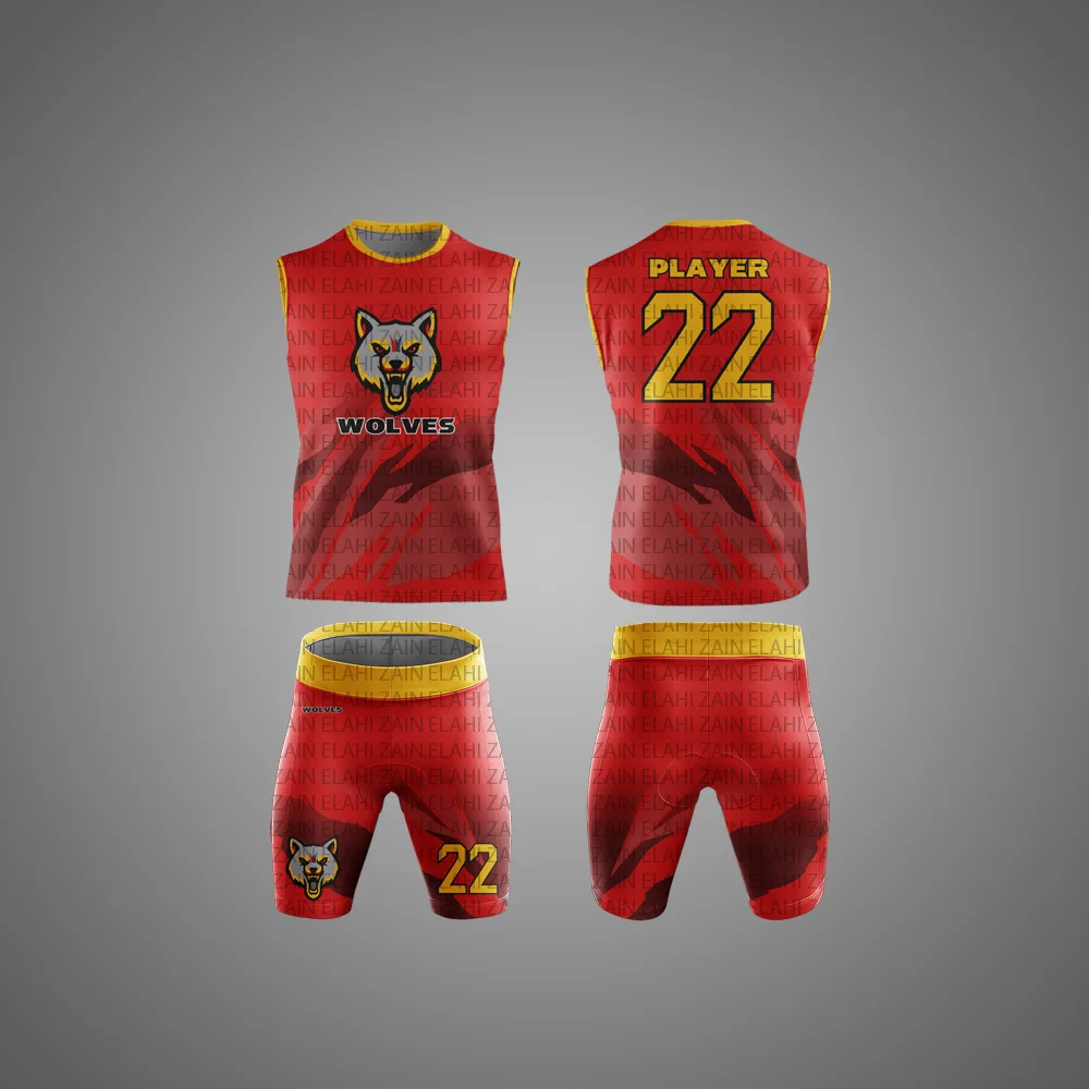 Wholesale Quality PACKAGE DEAL UNIFORMS 7 ON 7 OEM CUSTOMIZED SUBLIMATION BEST Polyester 2023
