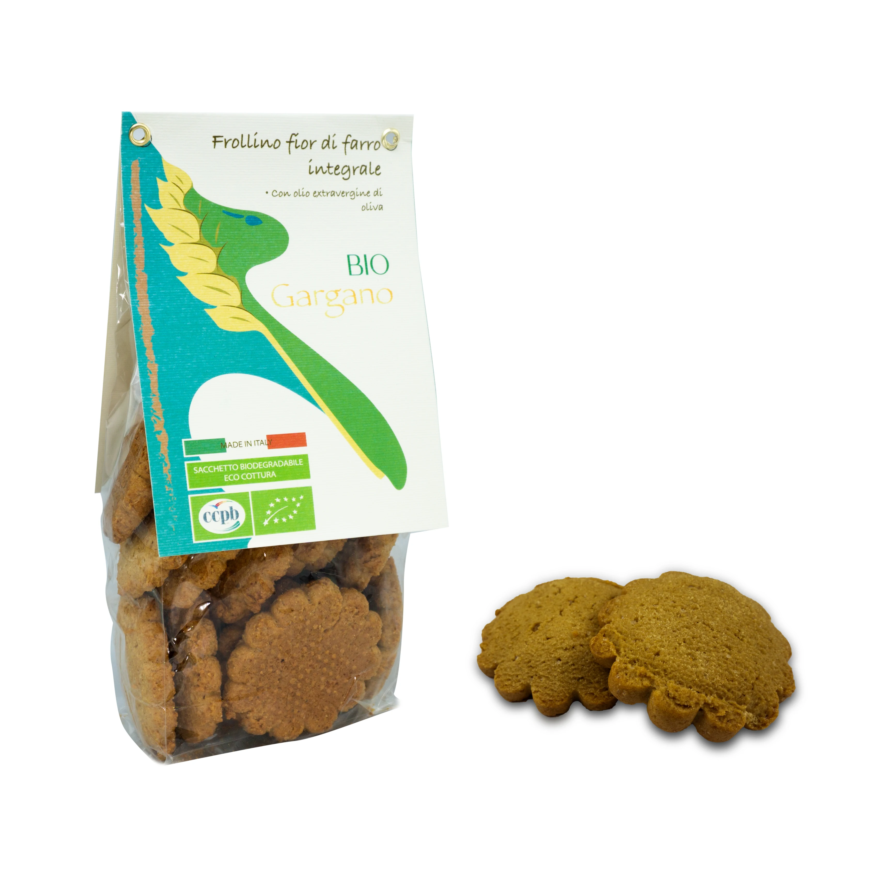 Made In Italy Premium Organic wholemeal spelled biscuits pocket pack