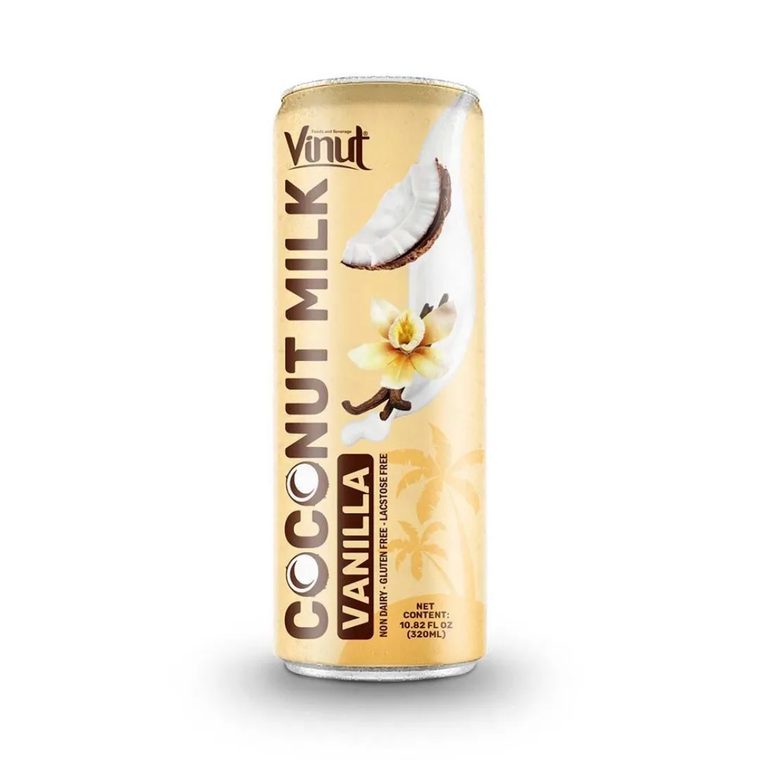 Coconut Milk w Vanilla | 320ml (Pack of 24) VINUT, Plant Based, Non-GMO, No Added Sugar, Essential Electrolytes, OEM ODM