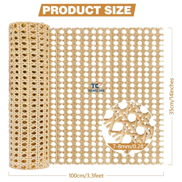 Natural Rattan Cane Rattan Roll Rattan Cane Webbing Roll Weaving For Furniture Wholesale In Bulk