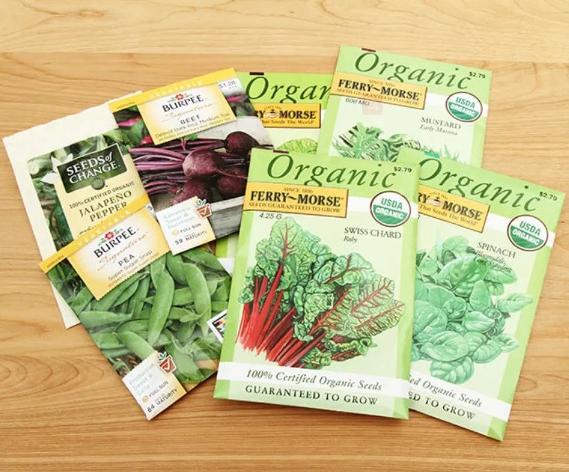 Custom Biodegradable Kraft Farm Plants Flowers Fruits Vegetables Garden Seeds Packets Resealable Small Seed Packaging Envelopes