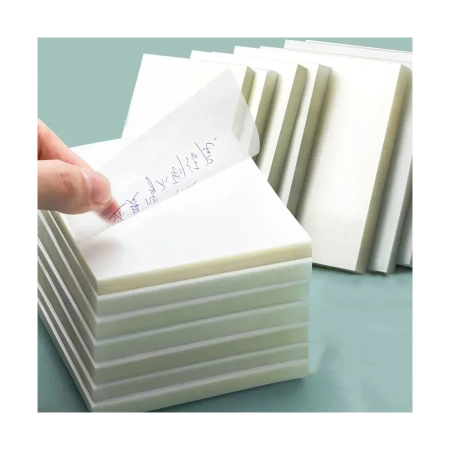 Wholesale Transparent Sticky Notes 3x3 Inch Waterproof Self-Adhesive Translucent Sticky Note Pads For Bible Study