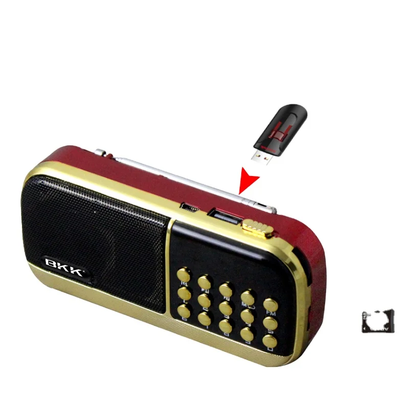 BKK best selling radio mini wireless multifunctional portable easy to take with you handle speaker