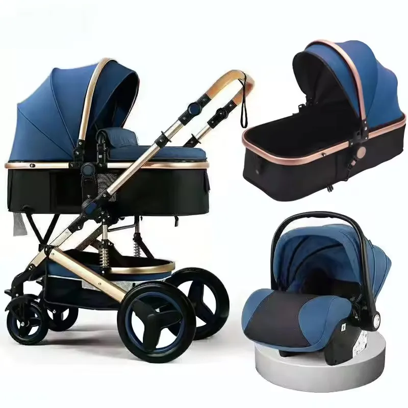 Factory sales  High landscape stroller egg shape baby carriage high view 3 in 1 baby pram stroller