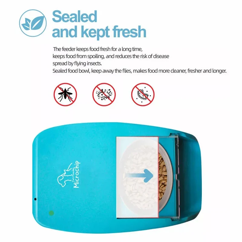 Smart Food Dispenser pet cat puppy Feeder Microchip RFID Automatic Pets new inventions dog plate