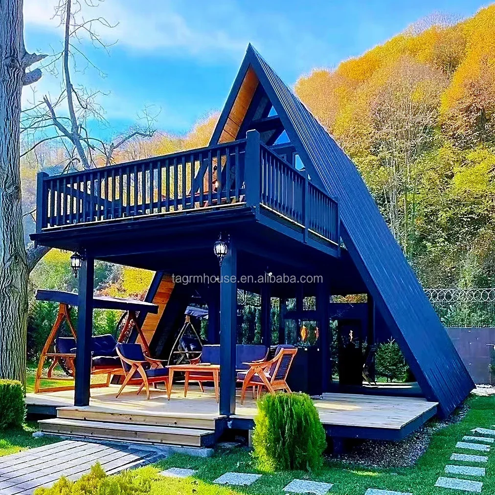 Airbnb Casa модульные треугольные Casas Prefabricadas для виллы легкий металлический стальной каркас каюты комплект крошечных домиков