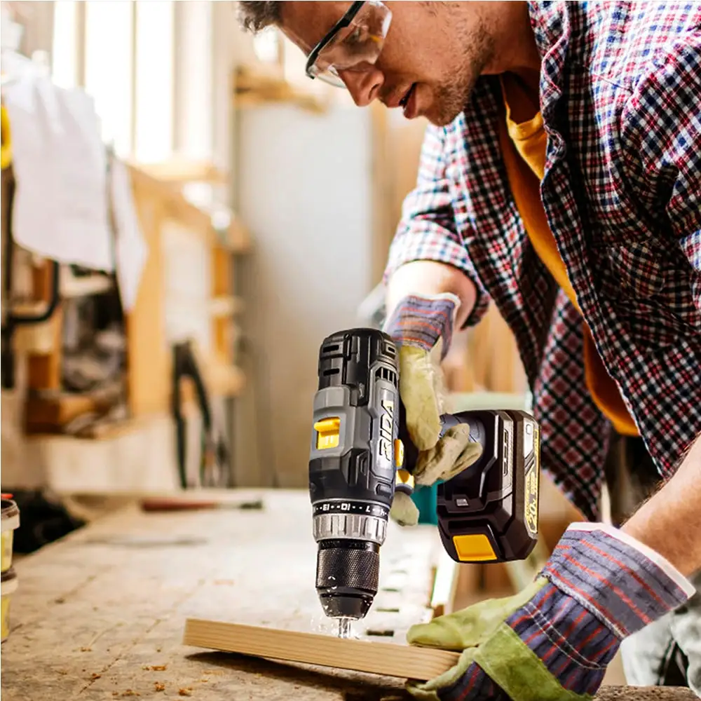 RIDA Amazon Best Selling 20V Cordless Power drill taladro inalambrico with Lithium Rechargeable battery