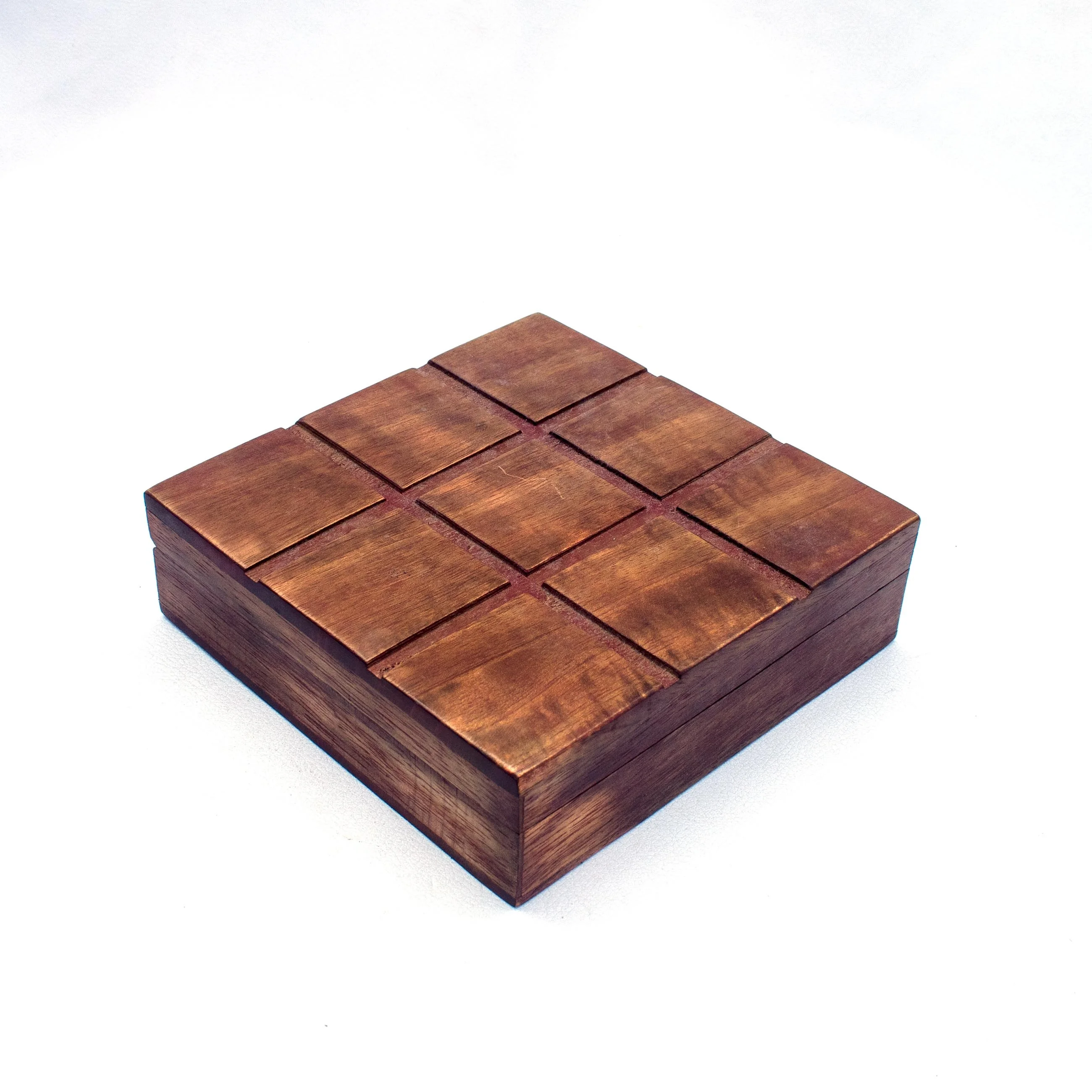 Деревянная игра Tic Tac Toe с коробкой 4x4x1 5