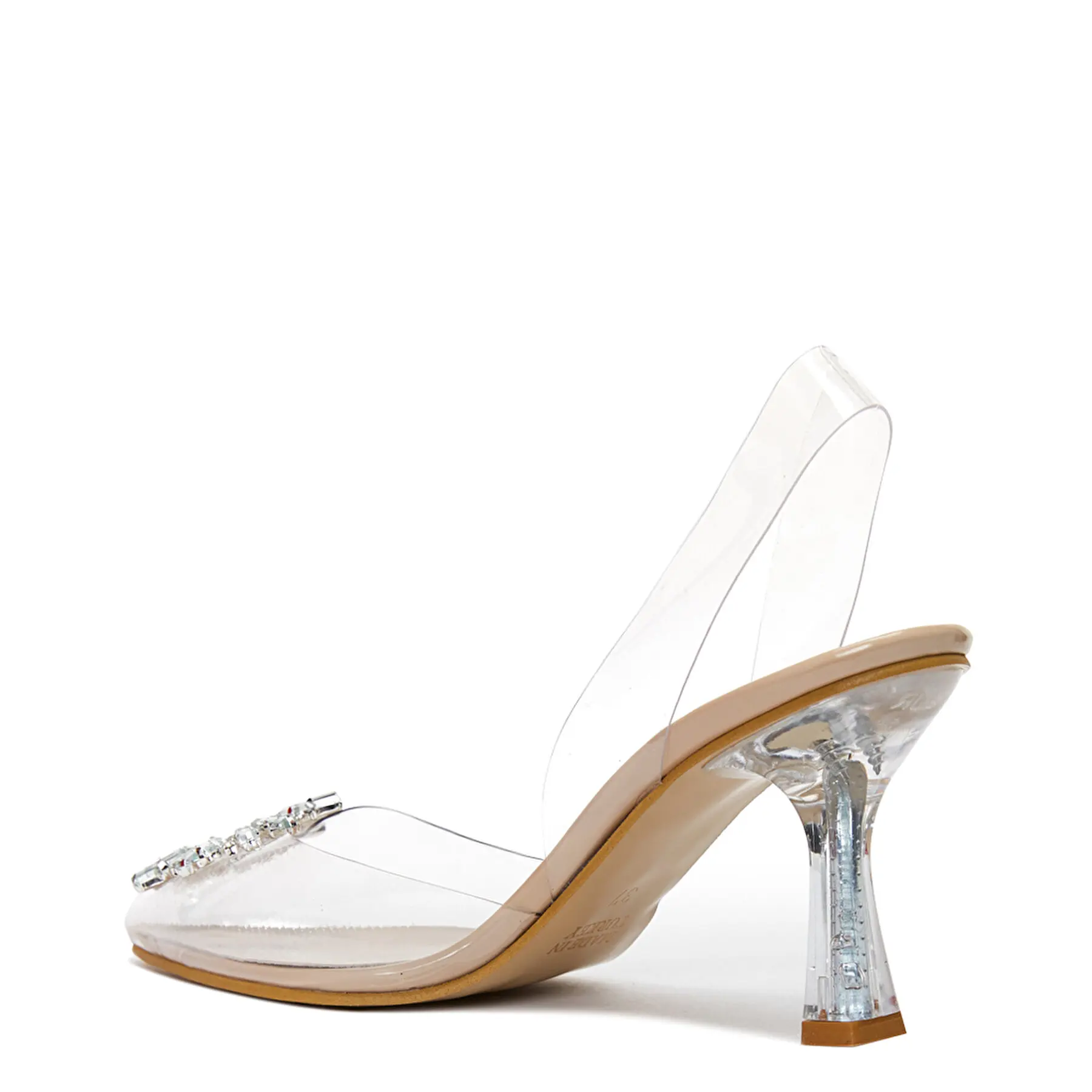 2022 Summer Fashion New Transparent High Heel Crystal Pvc Women Stiletto Shoes  heels pumps stone