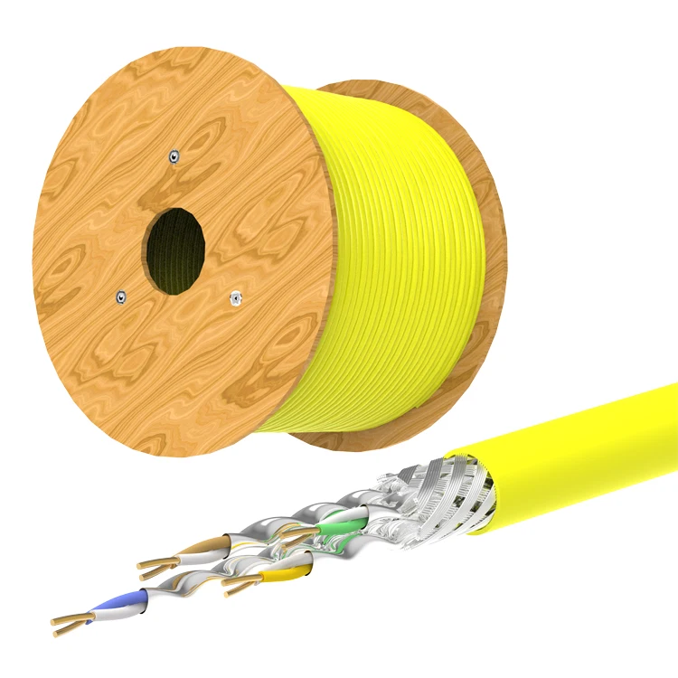 Slimline Cat7 26AWG SFTP Internet Cable Shielded Copper Ethernet Cable Cat 7