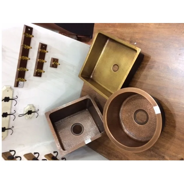 High Quality Hammered Antique Copper Handmade Kitchen Sink Farmhouse Single Kitchen Basin Sink