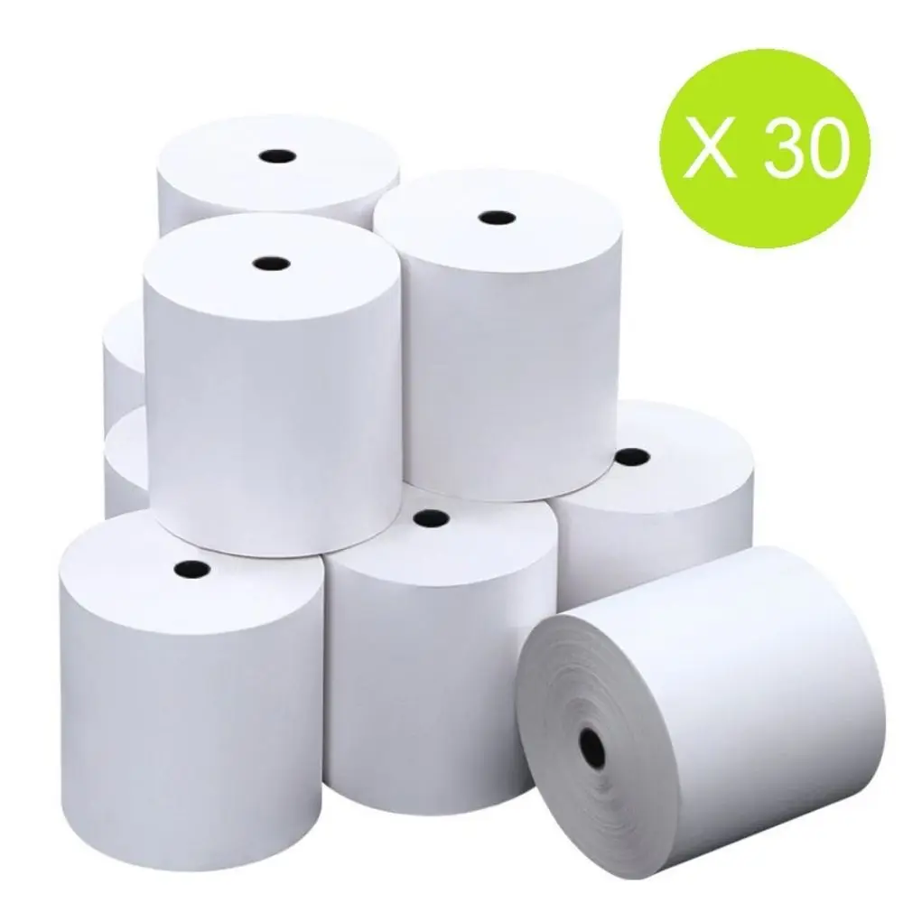 Hot Sale 50 Rolls Cashier Pos Atm Bank Register Receipt 80X80 Thermal Printer Paper Rolls Thermal Paper
