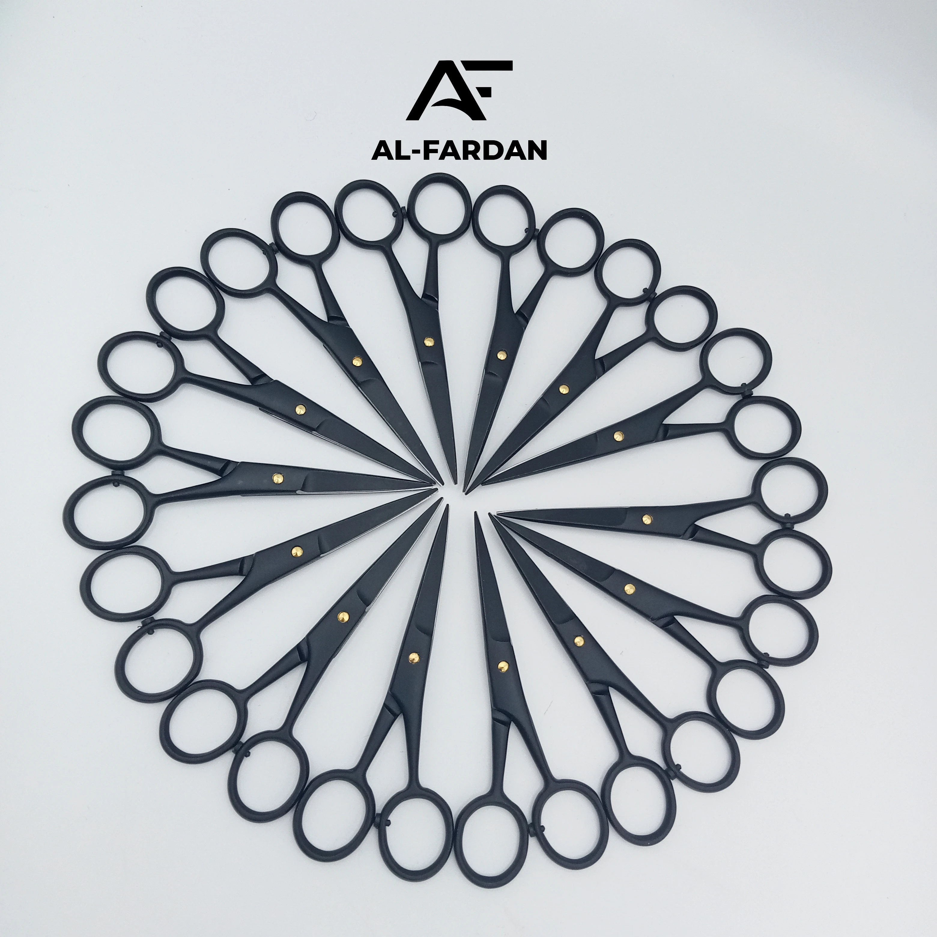 Professional Black Matte Color Solid Stainless Steel Manicure Cuticle Scissors Curved Sharp Tip Eyelash Eyebrow Scissors