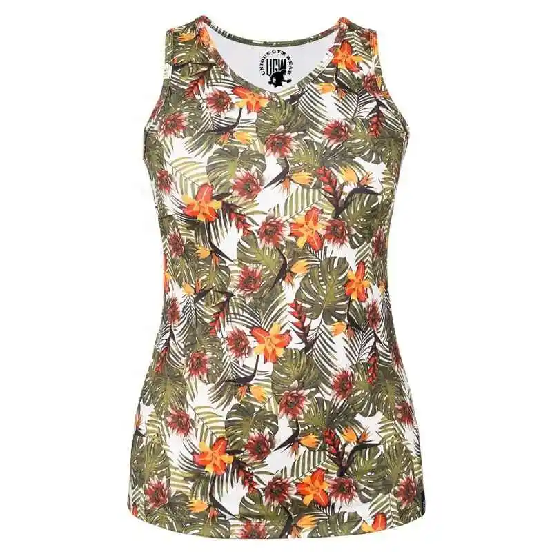 Wholesale Gym Wear Slim Loose Crop Top Tank Tops Fitness Women Clothes Soft Clothing Casual Custom Print Western Cotton OEM Logo