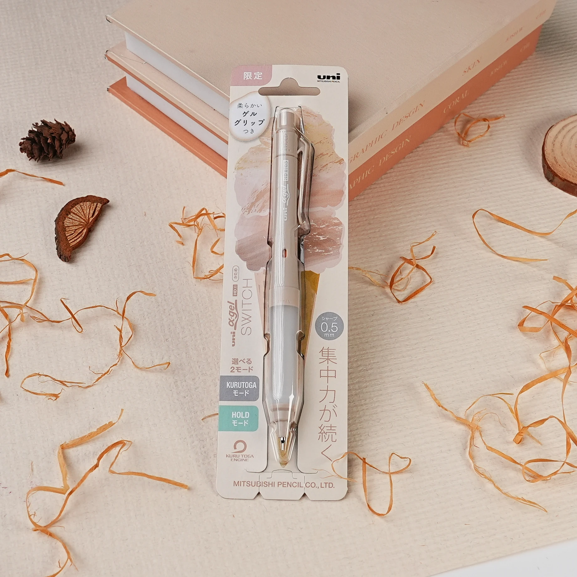 Uni Mitsubishi KURUTOGA 0.5mm rotating mechanical pencil ice cream series ice cream color texture Japanese stationery