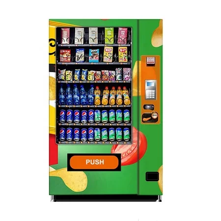 Water French Fries Cup Noodle Snack Vending Lash Vendor Machine Combo for Foods and Drinks