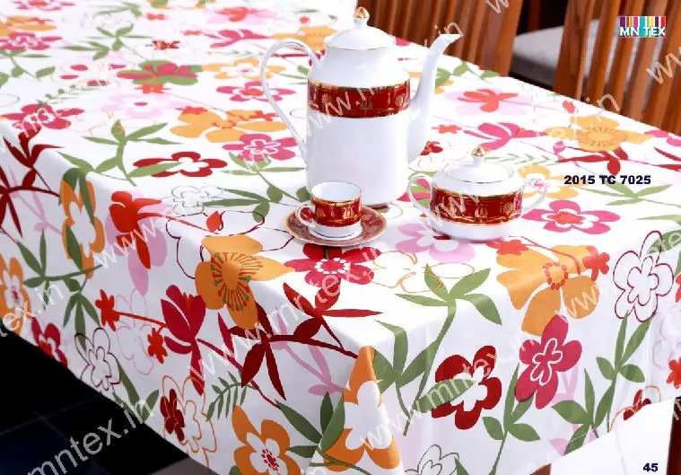 100% Cotton Table Cloth Printed Embroidery Customized Size Design Pattern Table Napkin Home Textiles Bulk Embroidered