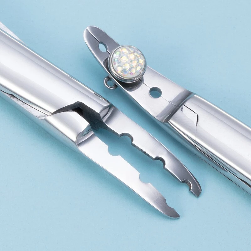 Профессиональный инструмент для пирсинга кожи дермальный якорь зажим основания хирургические стальные удерживающие плоскогубцы пинцет ювелирных