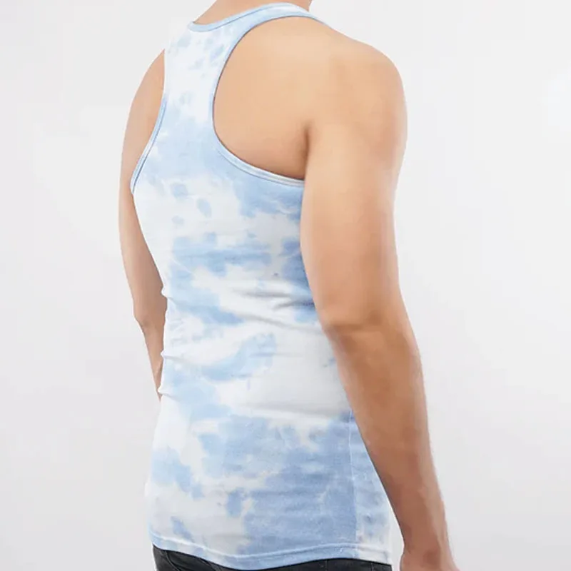 Latest design premium quality two tone color round neck collar sleeveless tank top for men with cheap price