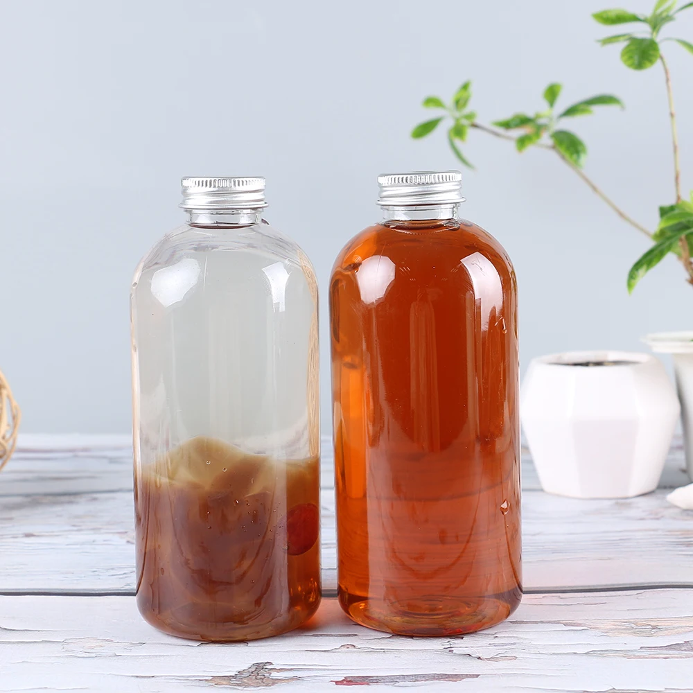 Customized Logo and Color Plastic PET 500ml Pet Bottle Empty Transparent Plastic Juice Bottle beverage Bottles