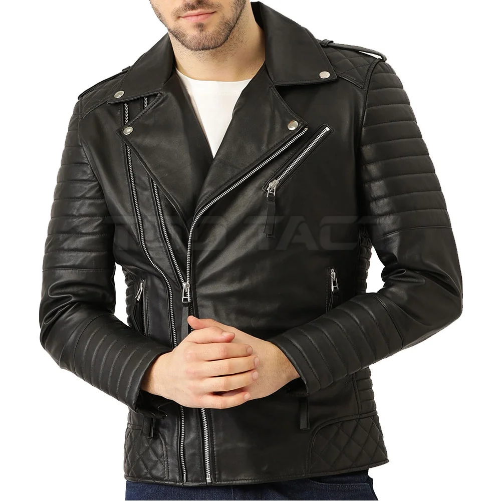 Wholesale Fashion Men Leather Jacket Fashion Men PU Leather Jacket High Quality Leather Jacket