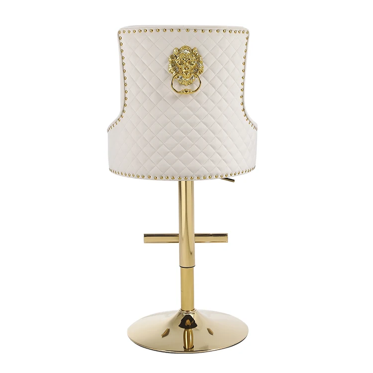 Swivel Bar Stool Velvet Studded Adjustable List 360 Degree Bar stools Kitchen island Bar stool Swivel chair