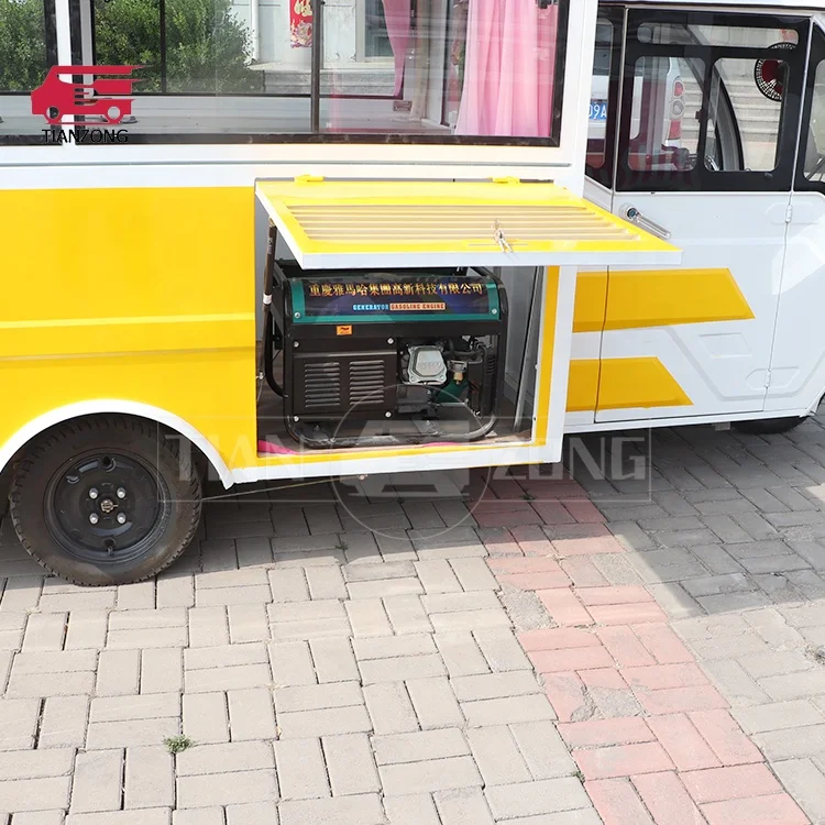 TIANZONG R6 piaggio ape tricycle food cart Mobile tricycle food truck snack street food trailer
