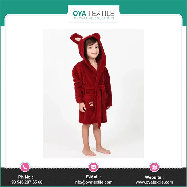 Best Seller Toddler Robes for Boys and Girls Baby Robe Hooded Fast Drying Velour