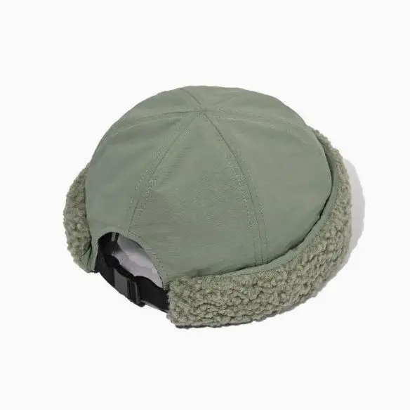 Cotton Docker Cap Hats Winter Retro Mens Beanie Adjustable Brimless Cap with Rolled Cuff Hat Adjustable MS-BC-006