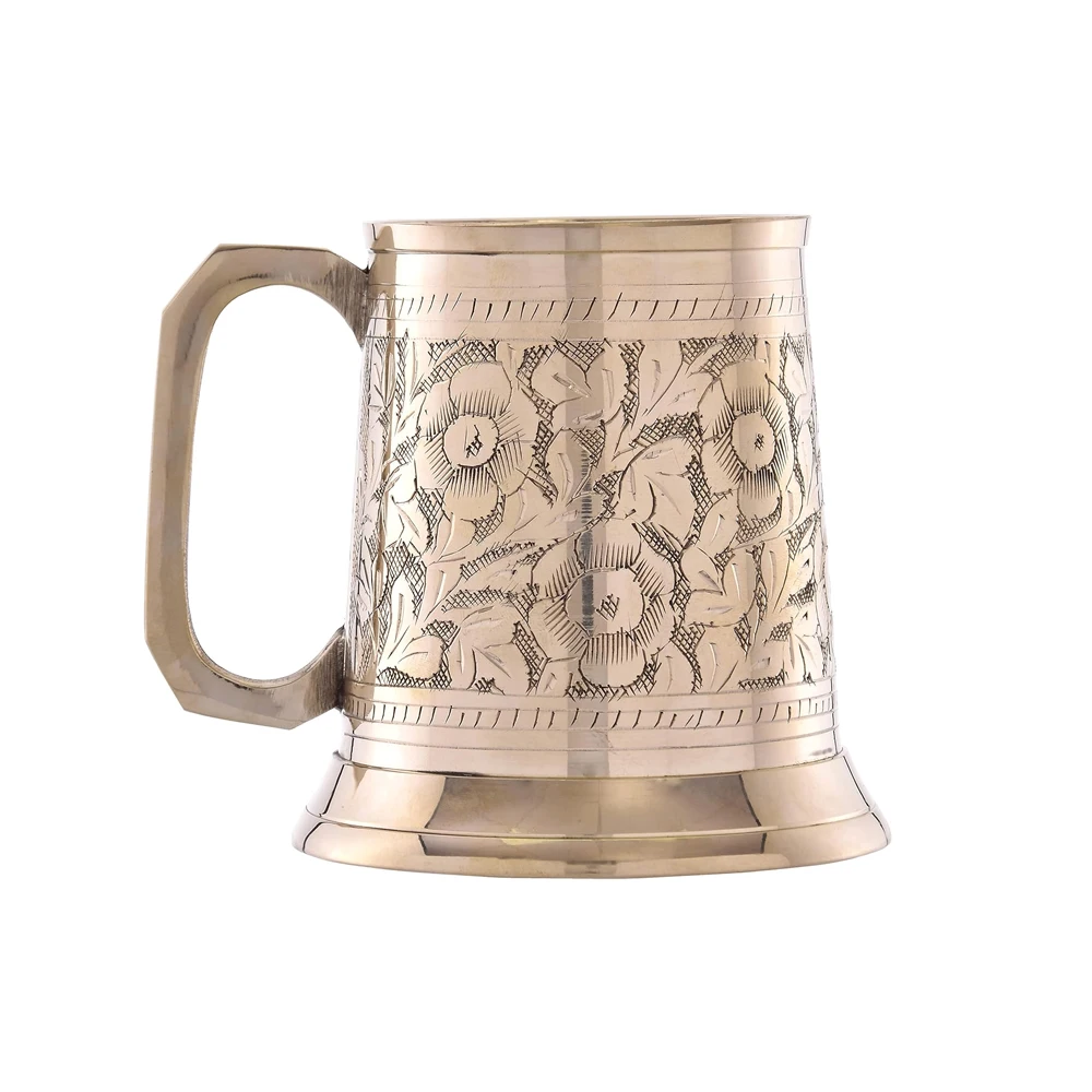 Replicartz German Beer Mug Stein Hand Engraved Brass Antique Large Beer Stein Mug For Sell