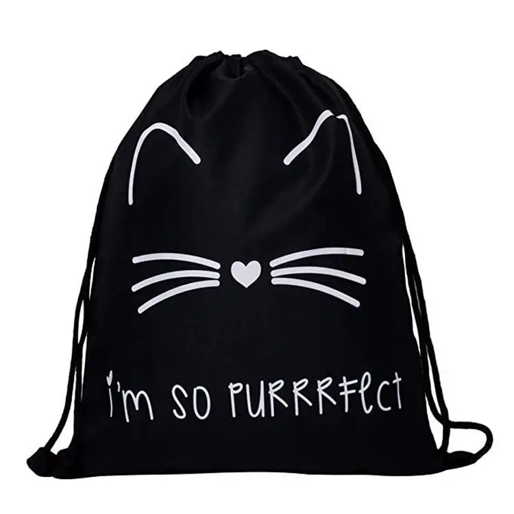 Best quality reasonable price custom logo printed cotton fabric drawstring shopping bag origin in Vietnam