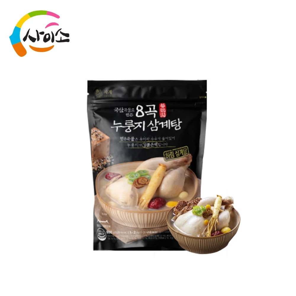 CYSO 8 Grain Scorched Rice Oven-baked Nurungji Samgyetang Korean Instant Chicken Soup With Thick Chicken Feet Broth