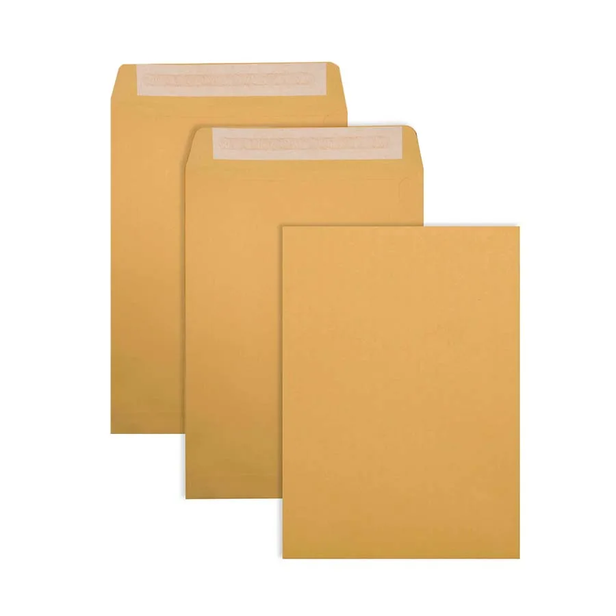 Bulk Supplier Golden Kraft Business Envelope 85gsm 190mmx265mm Golden Peel and Seal Envelope Office Accessories