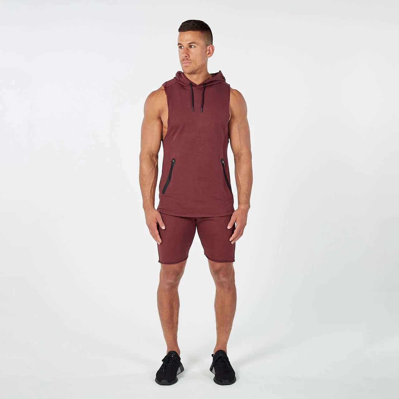 Wholesale New Style Custom Logo Men Blank Workout Sweat Shorts Two Pocket 100% Organic Cotton Fleece Fabric Hemp Shorts For Men