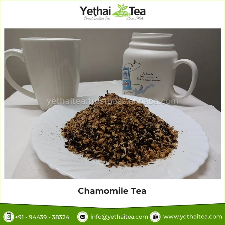 Pure Natural Color 100% Organic & Fresh Blended Chamomile Green Tea Loose Leaf Tea Powder at Competitive Market Price