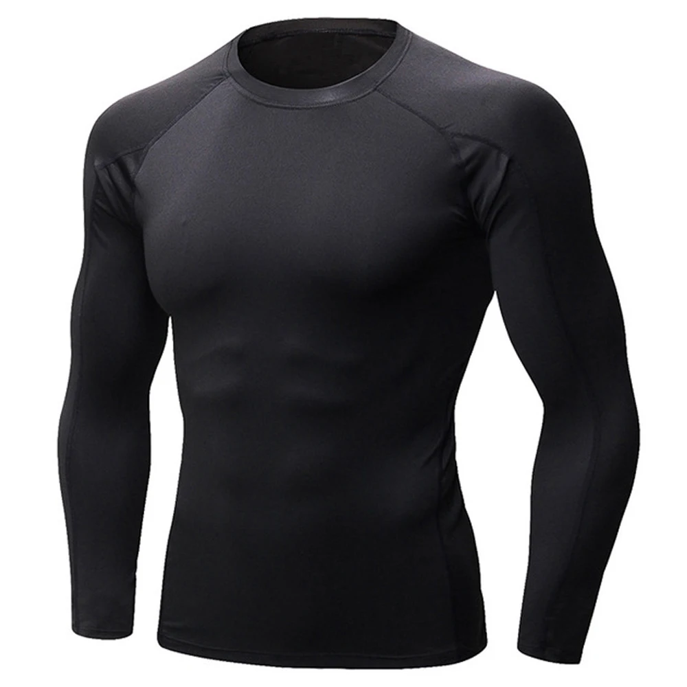 T-shirt with Long Sleeves and 3D Effects Men Top Brand Clothing Long Sleeve MMA Fitness Compression Shirt Quick Dry Breathable