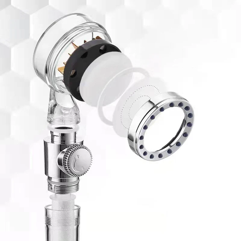 Турбовентилятор Vortex Helix 2022 с пропеллером вращающаяся на 360 градусов ручная душевая головка