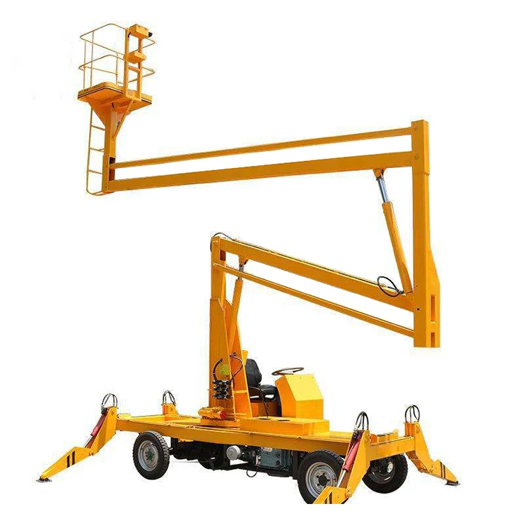 Towable Trailer Mounted Best Price 10m 12m Work Platform Limit Discounts Cherry Picker Towable Boom Lift