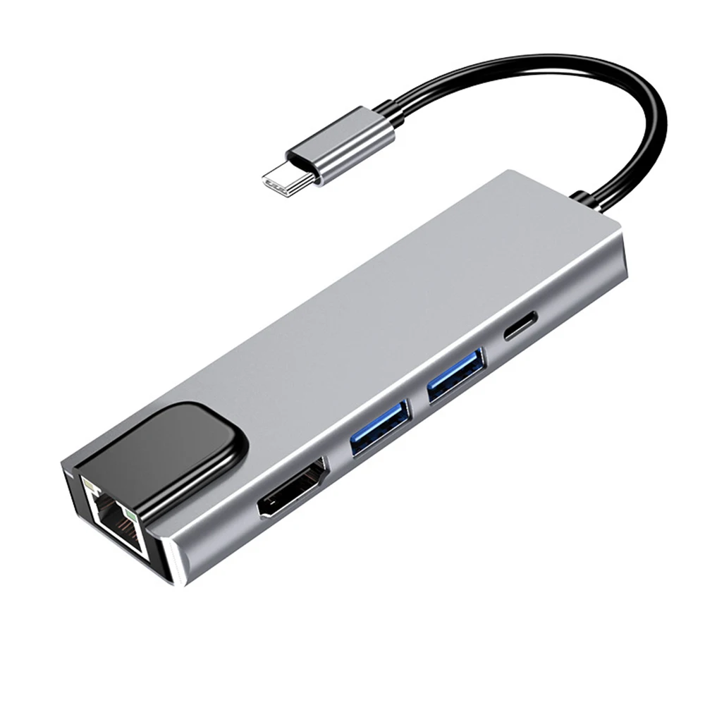 USB Hub with USB Type-C to HDMI Port, 5 in 1, 100 W