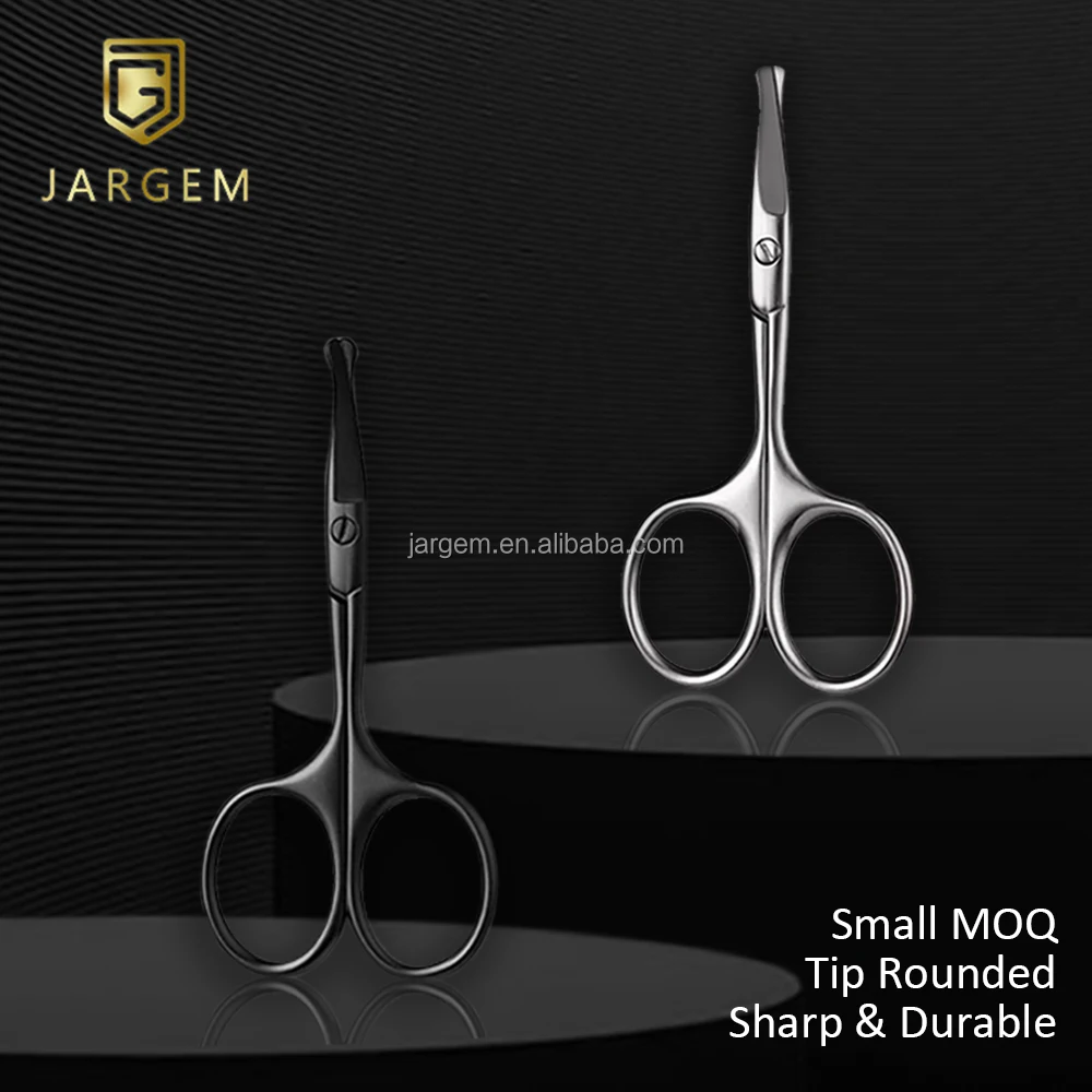 Colorful Coating Nose Hair Scissors Stainless Steel Mini Manicure Nail Scissors for Eyebrow Safety Scissors