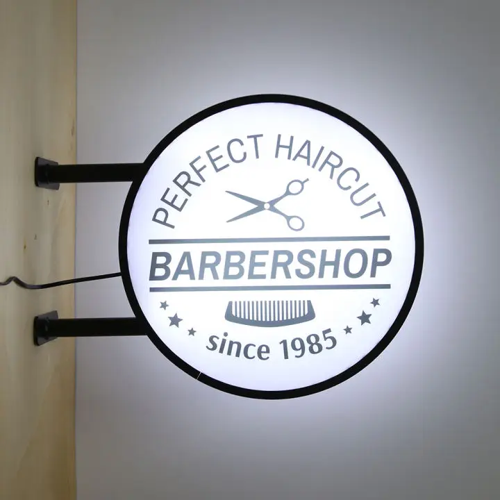 Hot selling 3D logo Lightbox UV Printed Dual Sided Wall Business signs custom outdoor signage Shop Street Signage