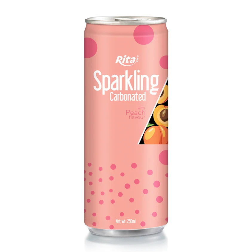 Factory Beverages from Vietnam Best Sell Carbonated Drink 250ml Sparkling Water with MIxed Fruit Flavor