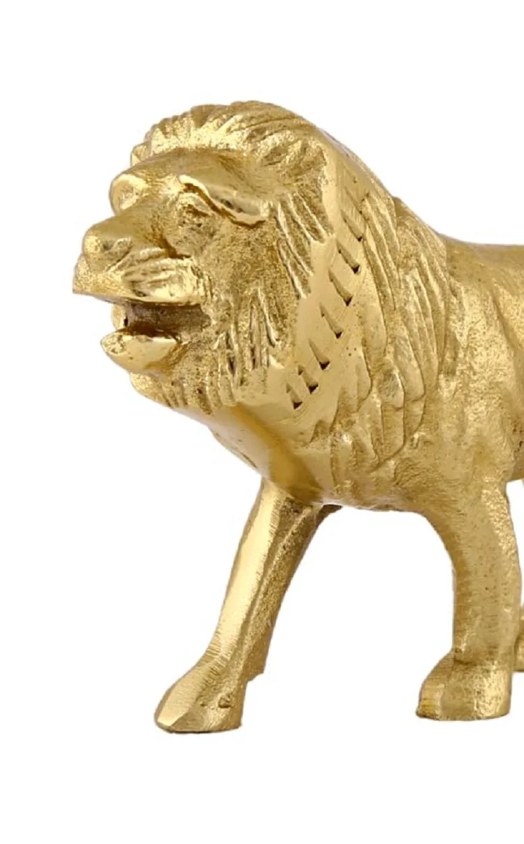 Manufacturer and Supplier Aluminum Lion Shape Sculpture Figurine For Home and Office Best for Gift Handmade Figurine Statue