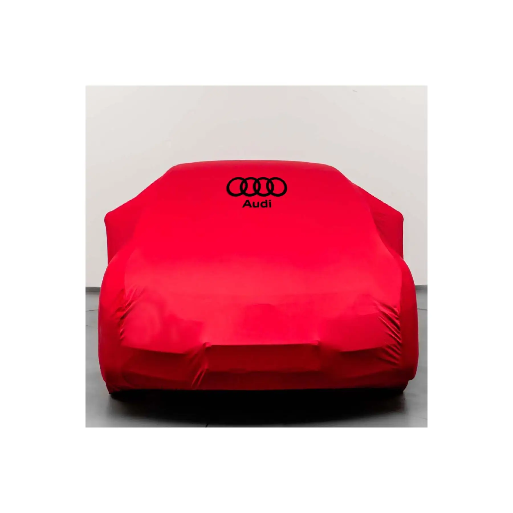 Audi A6 4f C6 Sedan (2008-2011) Combed Cotton Car Cover with Red Automobile Fabric Logo