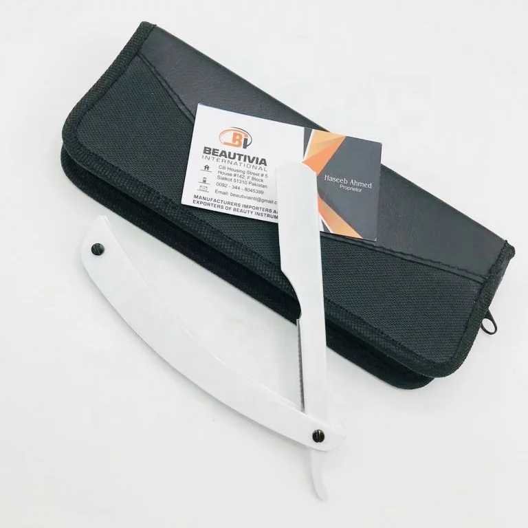 Stainless steel White Turkish razor / Turkish Shavette / Turkish Cut Throat Straight Razor