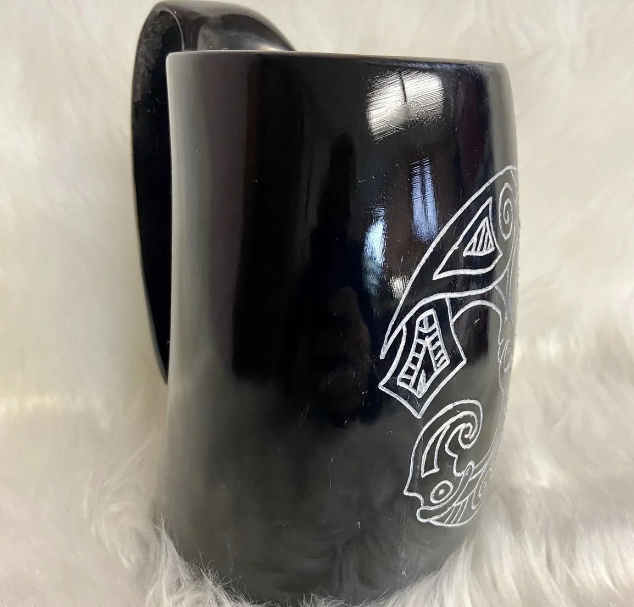 Best Quality Viking Drinking Horn Mug Polished Agate Unique and Elegant Style