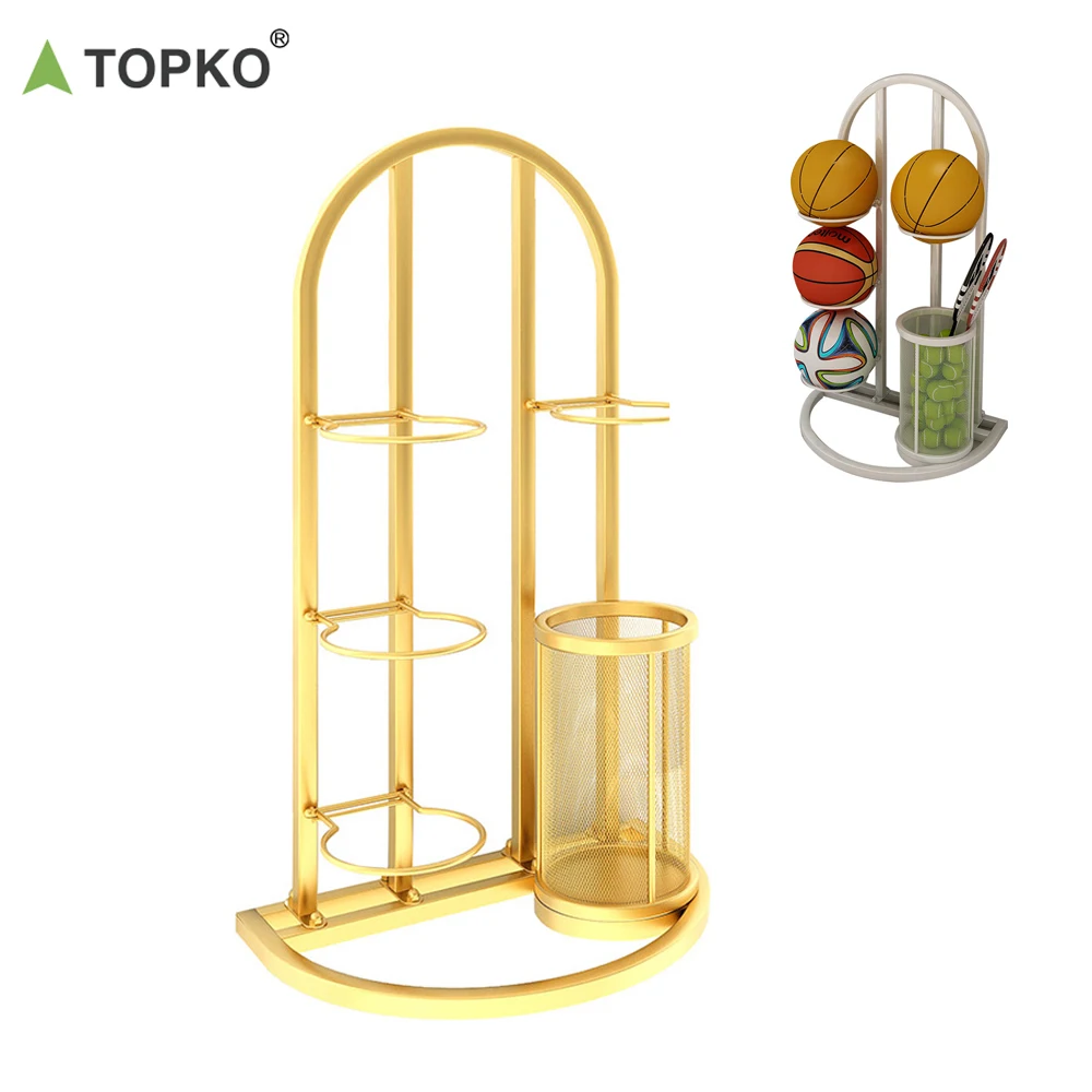 TOPKO Sports Equipment Football Volleyball Basketball Ball Storage Display Rack Holder Outdoor Sports Ball Display Stand